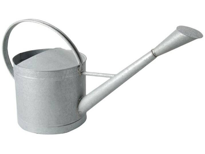 esschert design Gießkanne (Set, 5-tlg), aus Zinkblech Fassungsvermögen 9 Liter, Maße: 67 x 25 x 38 cm, grau, 5 tlg. von Esschert-Design