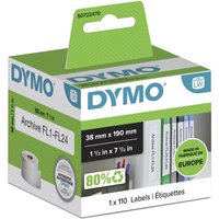 DYMO® Original Etikett für LabelWriter™, Ordner schmal - weiss - permanent haftend, 1 x 110 Etiketten von Dymo