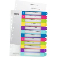 LEITZ Ordnerregister WOW Vollformat Überbreite 1-12 farbig LEITZ Ordnerregister WOW Vollformat Überbreite 1-12 farbig von Esselte-Leitz
