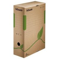 Esselte - Archivbox eco 10 x 32,7 x 23,3 cm (b x h x t) din A4 mit Archivdruck Wellpappe 100 % recycelt naturbraun von Esselte