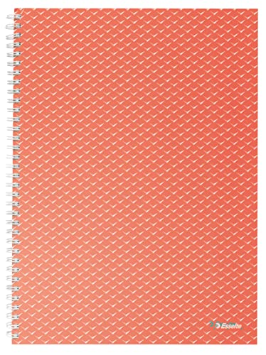 Esselte A4-Notizbuch kariert, 80 Blatt/160 Seiten, drahtgebundener Schreibblock, zur Schreibtischorganisation, 80 g/m2 FSC-zertifiziertes Papier, Prägemuster, Colour'Breeze Serie, Koralle, 628478 Esselte A4-Notizbuch kariert, 80 Blatt/160 Seiten, drahtgebundener Schreibblock, zur Schreibtischorganisation, 80 g/m2 FSC-zertifiziertes Papier, Prägemuster, Colour'Breeze Serie, Koralle, 628478 von Esselte