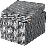 Esselte Home Aufbewahrungs- und Geschenkbox 628281 Klein 100% Recycelter Karton Grau 200 x 255 x 150 mm 3 Stück von Esselte