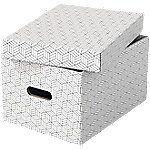 Esselte Home Aufbewahrungsbox 628282 Mittel 100% Recycelter Karton Weiß 265 x 365 x 205 mm 3 Stück von Esselte