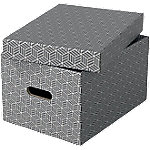 Esselte Home Aufbewahrungsbox 628283 Mittel 100% Recycelter Karton Grau 265 x 365 x 205 mm 3 Stück von Esselte