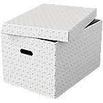 Esselte Home Aufbewahrungsbox 628286 Groß 100% Recycelter Karton Weiß 355 x 510 x 305 mm 3 Stück von Esselte