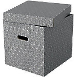 Esselte Home Aufbewahrungsbox 628289 Cube Groß 100% Recycelter Karton Grau 320 x 365 x 315 mm 3 Stück von Esselte