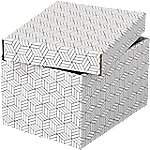 Esselte Home Aufbewahrungs- und Geschenkbox 628280 Klein 100% Recycelter Karton Weiß 200 x 255 x 150 mm 3 Stück von Esselte