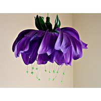 Kronleuchter Blume Pivoine Licht Pendelleuchte Skulptur Lampe Schirm Kunst Handarbeitslampe Weiches von EsseniaFairyLand