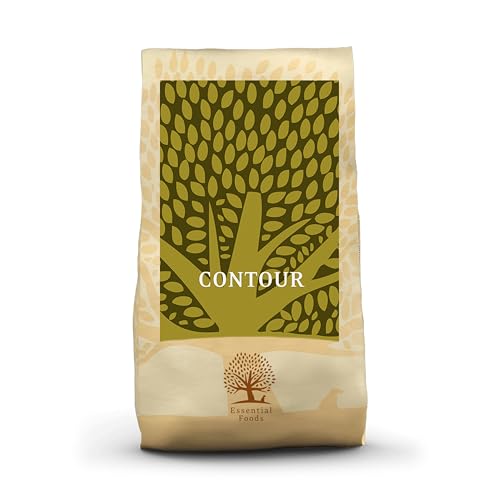 Essential Contour 10 kg | Huhn, Ente, Lachs & Forelle | Getreidefrei Hundefutter für große kastrierte oder zu Übergewicht neigende Hunde | hoher Fleischanteil | nach dem BOF-Prinzip von Essential Foods