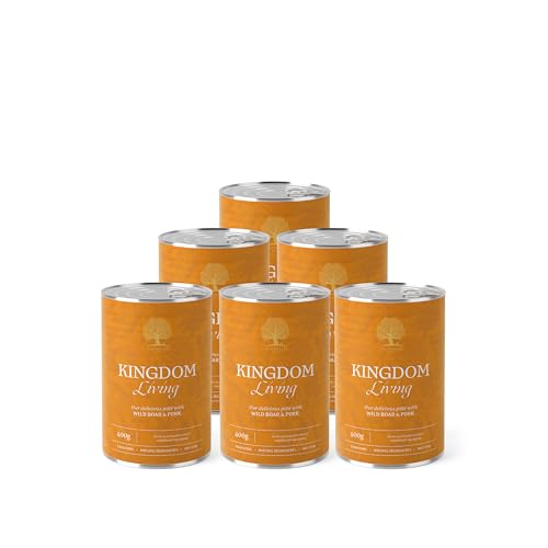 Essential Kingdom Living 6X 400g | Nassfutter für Hunde mit Wildschwein & Schwein | getreidefrei hundefutter mit hohem fleischanteil | Nach dem BOF-Prinzip Essential Kingdom Living 6X 400g | Nassfutter für Hunde mit Wildschwein & Schwein | getreidefrei hundefutter mit hohem fleischanteil | Nach dem BOF-Prinzip von Essential Foods