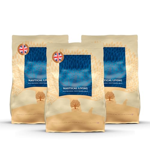 Essential Nautical Living 3 × 2,5 kg | Getreidefrei Hundetrockenfutter mit Lachs, Dorsch & Forelle | BOF genehmigt & hundefutter mit hohem Fischanteil | sensibles premiumfutter von Essential Foods