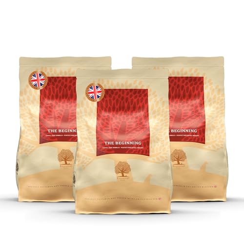Essential The Beginning Small Breed 3 x 2,5 kg | Huhn, Ente, Lachs & Forelle | Getreidefrei Welpenfutter für kleine Hunde bis 15 kg | hoher Fleischanteil | nach dem BOF-Prinzip von Essential Foods