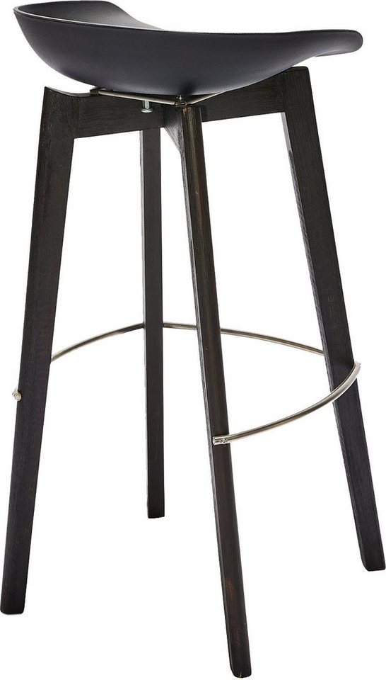 Essentials Barhocker Keeve, niedrig, Birkenholzgestell mit Sitzfläche aus Kunststoff von Essentials