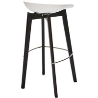 Essentials Barhocker "Keeve", niedrig, Birkenholzgestell mit Sitzfläche aus Kunststoff von Essentials