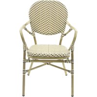 Essentials Bistrostuhl "Tango", 1 St., Rattan – Bambus, weiß/schwarz Essentials Bistrostuhl "Tango", 1 St., Rattan – Bambus, weiß/schwarz von Essentials