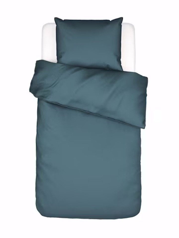 Essenza Bettwäsche Minte Denim 135 x 200 cm + 80 x 80 cm, Satin, 2 teilig von Essenza