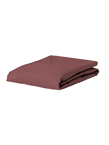 ESSENZA Spannbettlaken The Perfect Organic Jersey Marsala, 140-160 x 200-220 cm - 95% Bio-Baumwolle Perkal (GOTS), 5% Elasthan - Uni von ESSENZA
