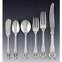 81-Teiliges Wallace Grande Baroque Sterling Silber Besteck Set Serviert 12 von EssexRiverAntiques