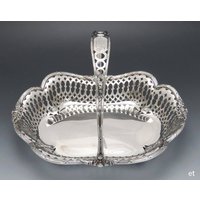 Feine Qualität Sterling Silber Je Caldwell Durchbohrt Dekorativen Korb von EssexRiverAntiques