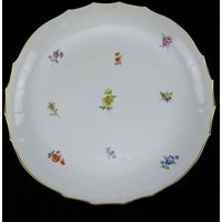 Große Perfekte Meissen Streublumen Servierschale 10 7/8" Durchmesser von EssexRiverAntiques