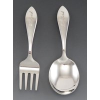 sterling Silber Watson Old Kolonie Jugend/Baby Kind Gabel & Löffel Set von EssexRiverAntiques