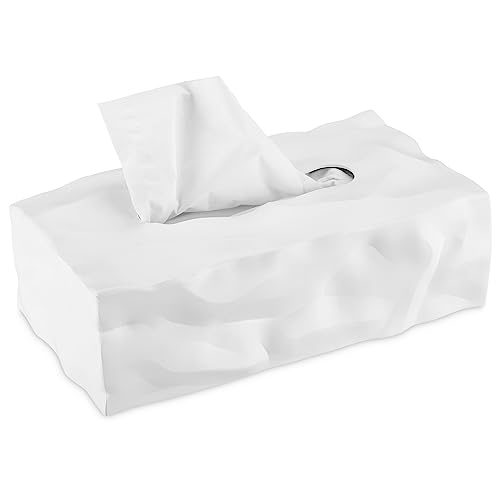 Essey Kosmetiktücher-Box Wipy Cube II, rechteckiger Taschentuchspender, Design Taschentuchbox, Weiß von Essey