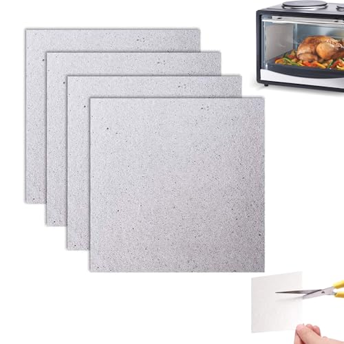 Esshogo 4 Stück Glimmerscheibe Mikrowelle, Glimmerplatte für Mikrowelle, Mikrowelle Wellenleiterabdeckung, Mikrowellenherd Glimmerplatten Zubehör für Mikrowellenherde Kit, 13 x 13 cm von Esshogo