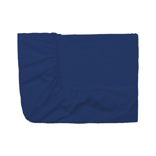 Essix Home Collection Doppelbett, Perkal Leinen Baumwolle Bambus, Midnight Blue, 2 x 80 x 200 cm von ESSIX