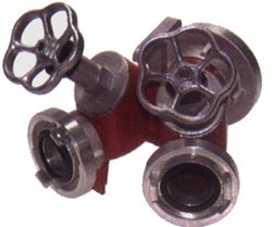 Storz-Verteiler-2-fach mit Ventilabsperrung 1x 75-B, 2x 52-C von Esska