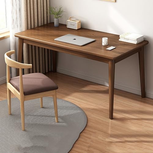 Esspoxi-Bür Schreibtisch und Stuhl-Set mit hochwertiger Platte, großer Tisch, stabile Konstruktion, L-förmiger Computertisch aus Holz, ideal für Zuhause, Gaming, Schlafzimme (Color : Brown, Size : A von Esspoxi