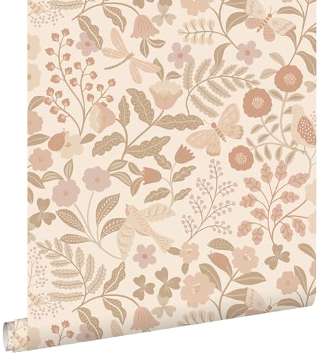 ESTAhome Tapete Blumen und Vögel Beige und Hellrosa 0.53 x 10.05 m ESTAhome Tapete Blumen und Vögel Beige und Hellrosa 0.53 x 10.05 m von Esta Home