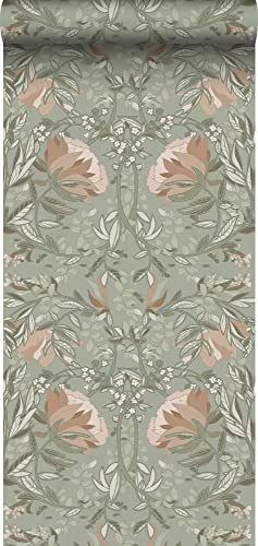 ESTAhome Tapete Blumenmuster Graugrün und Altrosa - 139419-50 x 900 cm ESTAhome Tapete Blumenmuster Graugrün und Altrosa - 139419-50 x 900 cm von Esta Home