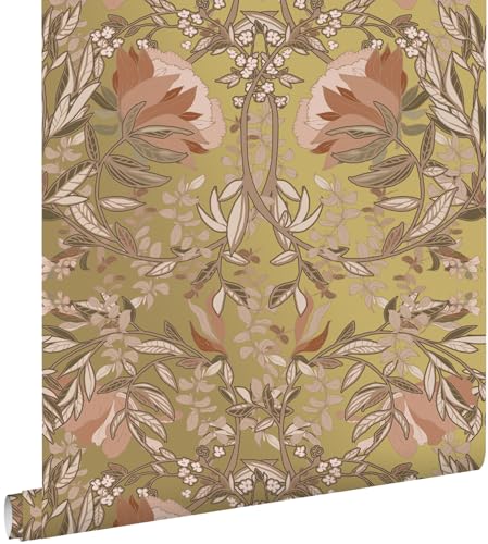ESTAhome Tapete Blumenmuster im Jugendstil Gold und Terrakottarosa 0.53 x 10.05 m ESTAhome Tapete Blumenmuster im Jugendstil Gold und Terrakottarosa 0.53 x 10.05 m von Esta Home