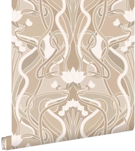 ESTAhome Tapete Blumenmuster im Jugendstil Sandbeige 0.53 x 10.05 m ESTAhome Tapete Blumenmuster im Jugendstil Sandbeige 0.53 x 10.05 m von Esta Home