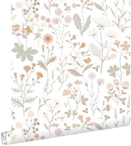 ESTAhome Tapete Feldblumen Grün und Terrakottarosa - 139514 - 53 cm x 10,05 m ESTAhome Tapete Feldblumen Grün und Terrakottarosa - 139514 - 53 cm x 10,05 m von Esta Home