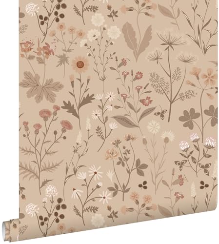 ESTAhome Tapete Feldblumen Sandbeige 0.53 x 10.05 m ESTAhome Tapete Feldblumen Sandbeige 0.53 x 10.05 m von Esta Home
