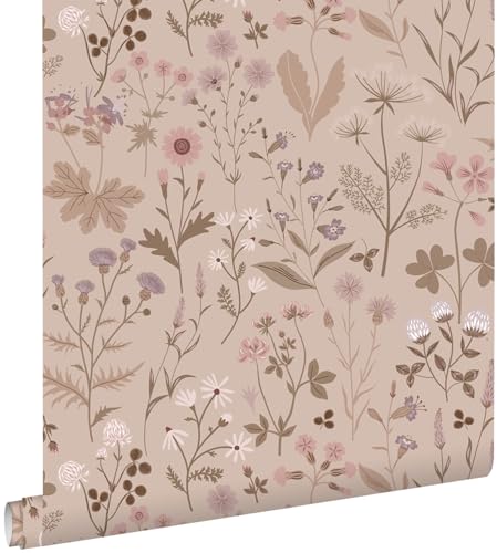 ESTAhome Tapete Feldblumen Violettrosa 0.53 x 10.05 m ESTAhome Tapete Feldblumen Violettrosa 0.53 x 10.05 m von Esta Home