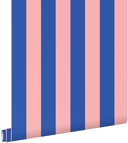 ESTAhome Tapete Streifen Hellrosa und Blau 0.53 x 10.05 m ESTAhome Tapete Streifen Hellrosa und Blau 0.53 x 10.05 m von Esta Home