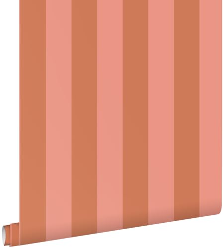 ESTAhome Tapete Streifen Terrakotta und Pfirsichrosa 0.53 x 10.05 m ESTAhome Tapete Streifen Terrakotta und Pfirsichrosa 0.53 x 10.05 m von Esta Home