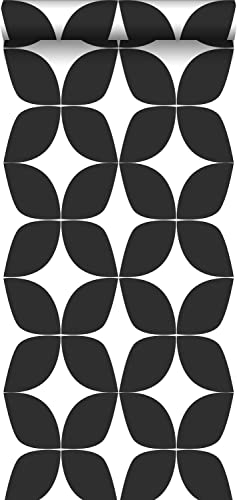 ESTAhome Tapete grafisches Motiv Schwarz-Weiß - 139101-0,53 x 10,05 m ESTAhome Tapete grafisches Motiv Schwarz-Weiß - 139101-0,53 x 10,05 m von Esta Home
