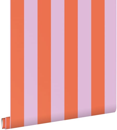ESTAhome Tapete Streifen Orange und Violett 0.53 x 10.05 m ESTAhome Tapete Streifen Orange und Violett 0.53 x 10.05 m von Esta Home