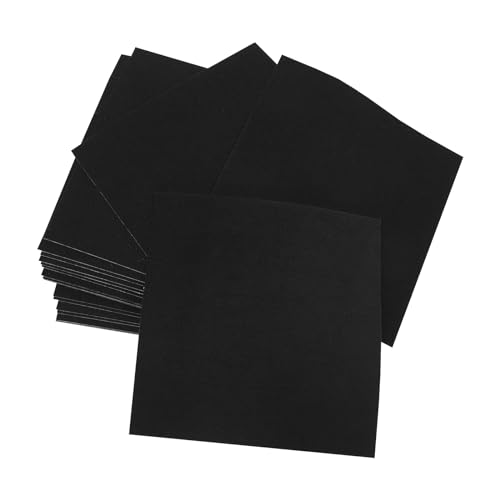 20 Stück Quadratisch Teppichfliesen 50x50cm Selbstliegend Strapazierfähig mit Klebepatch für Alle Bereiche Haus Büro Schlafzimmer Anti-Rutsch (Schwarz) von Estabeter