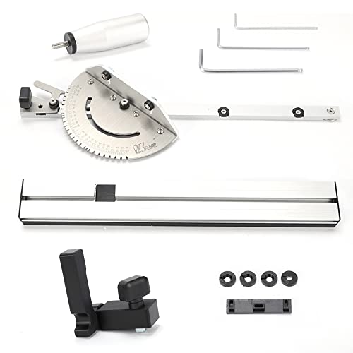 450mm Gehrungslehre Winkelanschlag Holzbearbeitungswerkzeug, Gehrungslehre miter gauge, Adjustable Flip Stop Für Tischsäge/Router Sägen Zubehör Werkzeug 450mm DIY-Werkzeugsatz von Estabeter