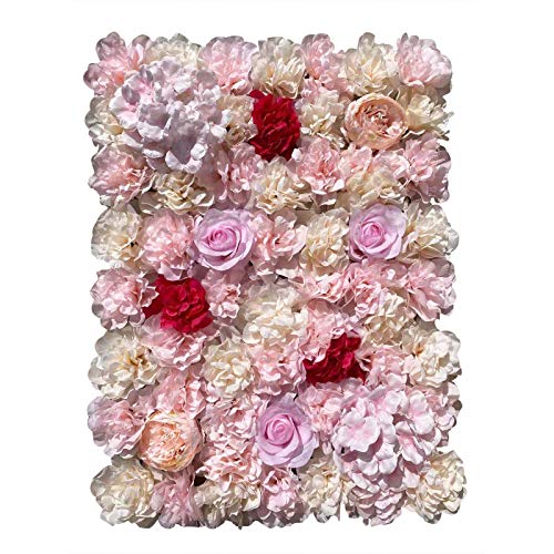 Estabeter 20x künstliche Blumenwand Rosenwand, DIY Hochzeit Straßenhintergrund 60 x 40 cm Material Seide von Estabeter