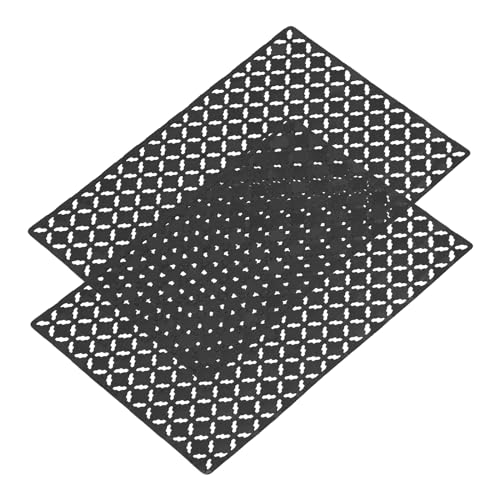 Estabeter 2er-Set Schutzmatte für Küche und Bad, PVC Spülbeckenmatte Zuschneidbare Abtropfmatte,Edelstahl Spülbecken Schutzmatte, Gegen Kratzer im Spülbecken, 40 * 30cm Schwarz von Estabeter