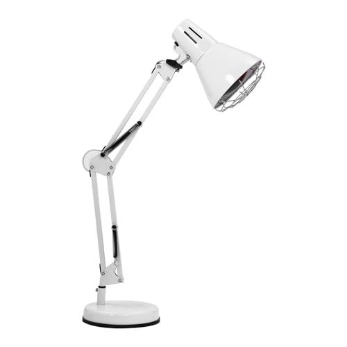 Estabeter Weiß Rotlichtlampe, ≤300W Infrarotlampe Infrarot Wärmelampe Rotlicht Strahler Infrarotleuchte Wärmestrahler Temperaturstufen 1-9 von Estabeter