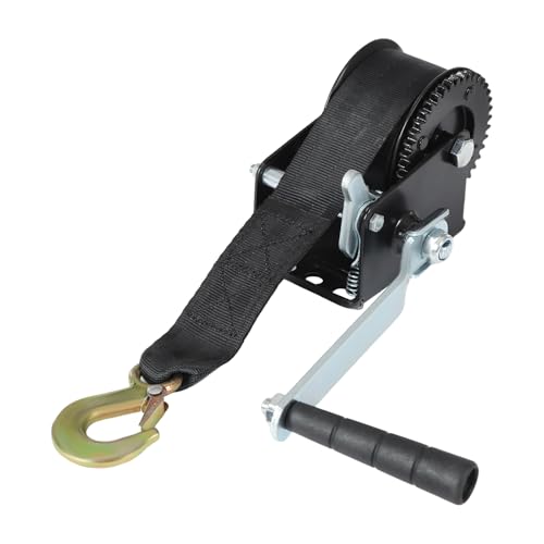 Handseilwinde Seilwinde, 10M Manuelle Handseilzug Bootswinde Handkurbelwinde mit Softgriff, Handwinde max. Tragkraft 360 kg, Schwarz Handseilwinde Seilwinde, 10M Manuelle Handseilzug Bootswinde Handkurbelwinde mit Softgriff, Handwinde max. Tragkraft 360 kg, Schwarz von Estabeter