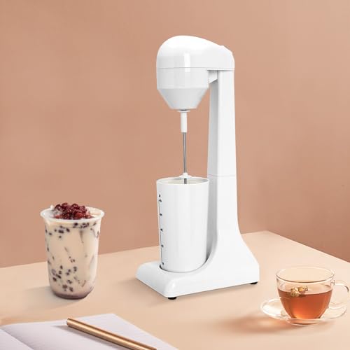 Milchshake Maschine Drink Mixer - Getränkemixer - elektrischer Standmixer - Shaker - 500 ml Becher - 100 W, 2 Geschwindigkeitsstufen - Protein Smoothies Eischnee Milchshakes - Weiß von Estabeter