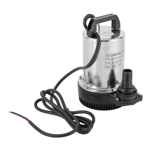 Tauchpumpe 130 W 3000 L/H Wasserpumpe mit 3 Wasserauslässe Schmutzwasserpumpe Edelstahl Gartenpumpe Tauchpumpe Förderhöhe 8m Auslass-Durchmesser 2.54 cm von Estabeter