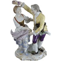 Antike Meissen Tanzendes Paar Figuren Gruppe von EstateFreshAustin